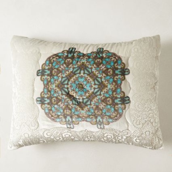 Anthropologie Velvet Natalia Standard Shams Set